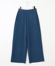 自由区 S 【セットアップ対応・洗える】レーヨンストレッチニットワイド パンツ