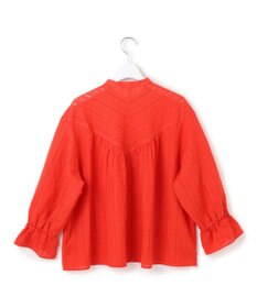 23区 L 【洗える】カラミ ストライプ  切り替え ブラウス