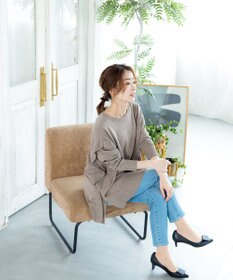 Tiaclasse 【洗える】重ね着風大人ニットチュニック