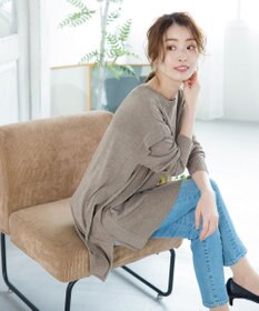 Tiaclasse 【洗える】重ね着風大人ニットチュニック