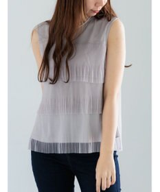 Te chichi ティアードチュールプリーツブラウス