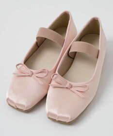 WEGO ベルト付きスクエアバレエシューズ