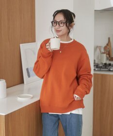 WEGO 【ユニセックス着用ITEM/裏起毛】リラックスフィットスウェットプルオーバー