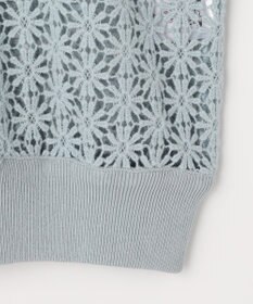 組曲 【先行予約・前後着用可】コットンフラワーレーシー カーディガン