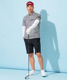 23区GOLF 【MEN】【接触冷感・UVケア・吸水速乾】ギンガムチェック柄 ポロシャツ