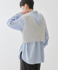 AMERICAN HOLIC 選べる丈２サイズ前後２ｗａｙシャギーベスト