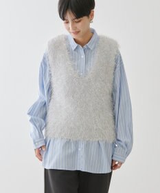 AMERICAN HOLIC 選べる丈２サイズ前後２ｗａｙシャギーベスト