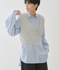 AMERICAN HOLIC 選べる丈２サイズ前後２ｗａｙシャギーベスト