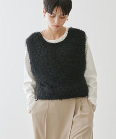 AMERICAN HOLIC 選べる丈２サイズ前後２ｗａｙシャギーベスト