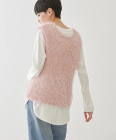 AMERICAN HOLIC 選べる丈２サイズ前後２ｗａｙシャギーベスト