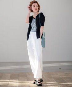 23区 【Oggi4月号掲載/洗える】シルキーストレッチ パラシュートパンツ