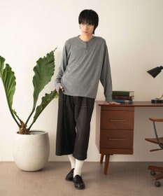 WEGO リングドットヘンリーネックプルオーバー