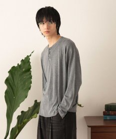 WEGO リングドットヘンリーネックプルオーバー