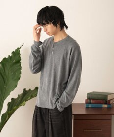 WEGO リングドットヘンリーネックプルオーバー