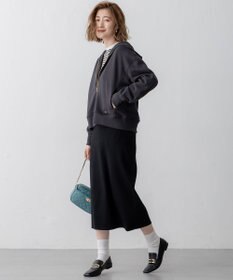 23区 【VERY3月号掲載/洗える】コットンテリー ジップアップ フーディー