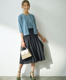 組曲 【2SET・WEB限定】フラワーレース5分袖ツイン ニット