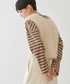 AMERICAN HOLIC 選べる丈２サイズ前後２ｗａｙシャギーベスト