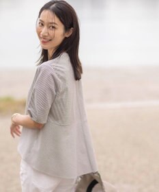 J.PRESS LADIES 【WEB限定カラーあり・抗菌消臭・吸水速乾】サッカージャージー 5分袖 ペプラム カットソー