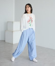 CRAFT STANDARD BOUTIQUE ベルトデザインワイドパンツ