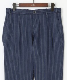 JOSEPH ABBOUD 【清涼/軽量/ストレッチ】ミックスリネンストライプ イージーパンツ