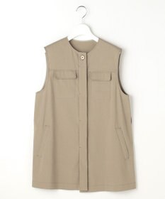 自由区 S 【セットアップ対応】リネンストレッチ ジレ