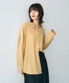 YECCA VECCA バックギャザーロングシャツ