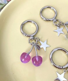 WEGO カラークリアチェリーキーホルダー