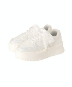Maison de FLEUR レースリボン厚底スニーカー