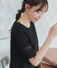 Tiaclasse 「サマケア」レーススリーブトップス