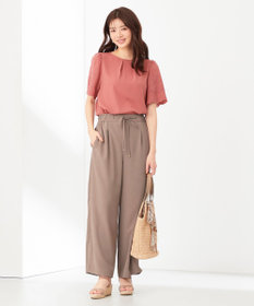 ANY SIS L 【洗える】エンブロイダリーフレアスリーブ ブラウス