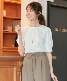 ANY SIS 【UVケア】プレーティングジャージー タックスリーブ カットソー