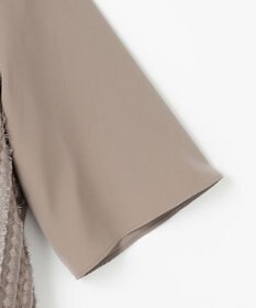 自由区 【セットアップ対応・洗える】フリンジジャガード ブラウス