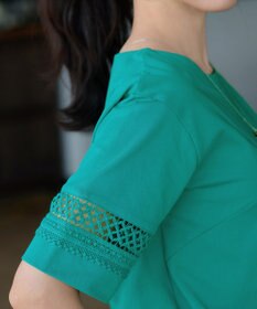 Tiaclasse 「サマケア」レーススリーブトップス