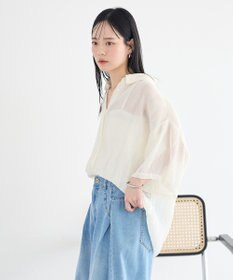earth music&ecology ランダムプリーツシャツ