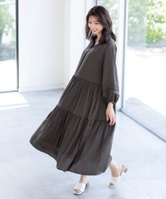 Tiaclasse 【洗える】大人可愛いティアードワンピース