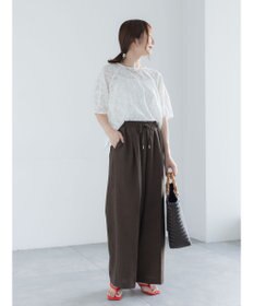 Te chichi メッシュレースボリュームスリーブブラウス