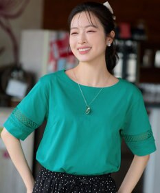 Tiaclasse 「サマケア」レーススリーブトップス