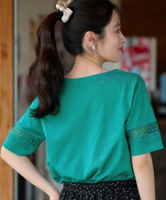 Tiaclasse 「サマケア」レーススリーブトップス