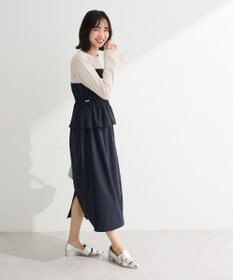 Green Parks ペプラムドッキングワンピース