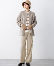 23区 L 【見上愛さん着用/Oggi10月号掲載/洗える】スエーディーサテン ワイド パンツ