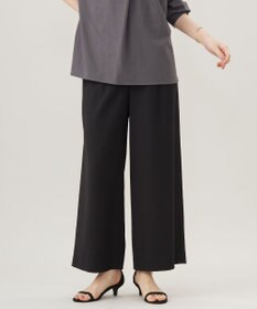 J.PRESS LADIES L 【洗える】T/Rウォッシャブルギャバ ワイド パンツ