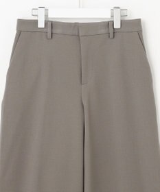 自由区 【裏起毛/撥水加工】TRギャバ ワイドクロップドパンツ