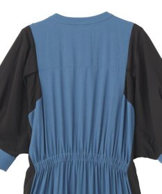 YECCA VECCA 配色デザインシャツワンピース