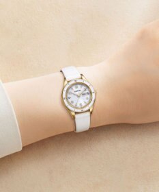 CITIZEN 【電池交換不要 ソーラーテックウオッチ】wicca「ACTIVE LINE」KH3-762-10 ウォームゴールド ホワイト