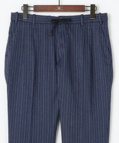 JOSEPH ABBOUD 【清涼/軽量/ストレッチ】ミックスリネンストライプ イージーパンツ