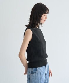YECCA VECCA 【マシンウォッシャブル】ノースリーブリブニット