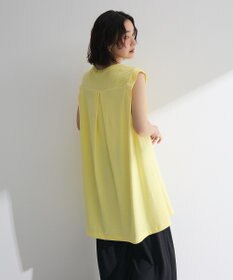 Green Parks 配色ステッチノースリーブチュニック