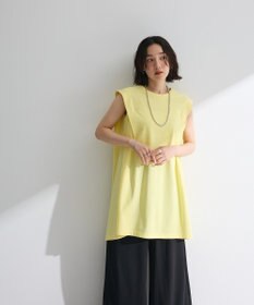 Green Parks 配色ステッチノースリーブチュニック