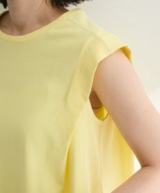 Green Parks 配色ステッチノースリーブチュニック