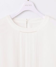 ANY SIS 【洗える】フロントプリーツシフォン ブラウス
